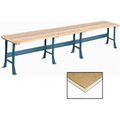 Global Equipment Production Workbench w/ Shop Top Square Edge, 180"W x 30"D, Gray 500310